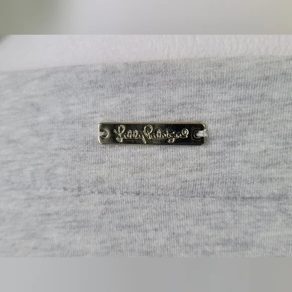 Lilly Pulitzer Maci Twist Front Top Women's S Grey 3/4 Sleeve Pima Cotton Stretc - Picture 7 of 13